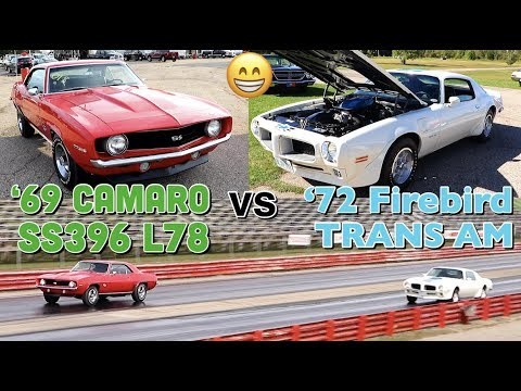 1972 Firebird Trans Am vs 1969 Camaro SS